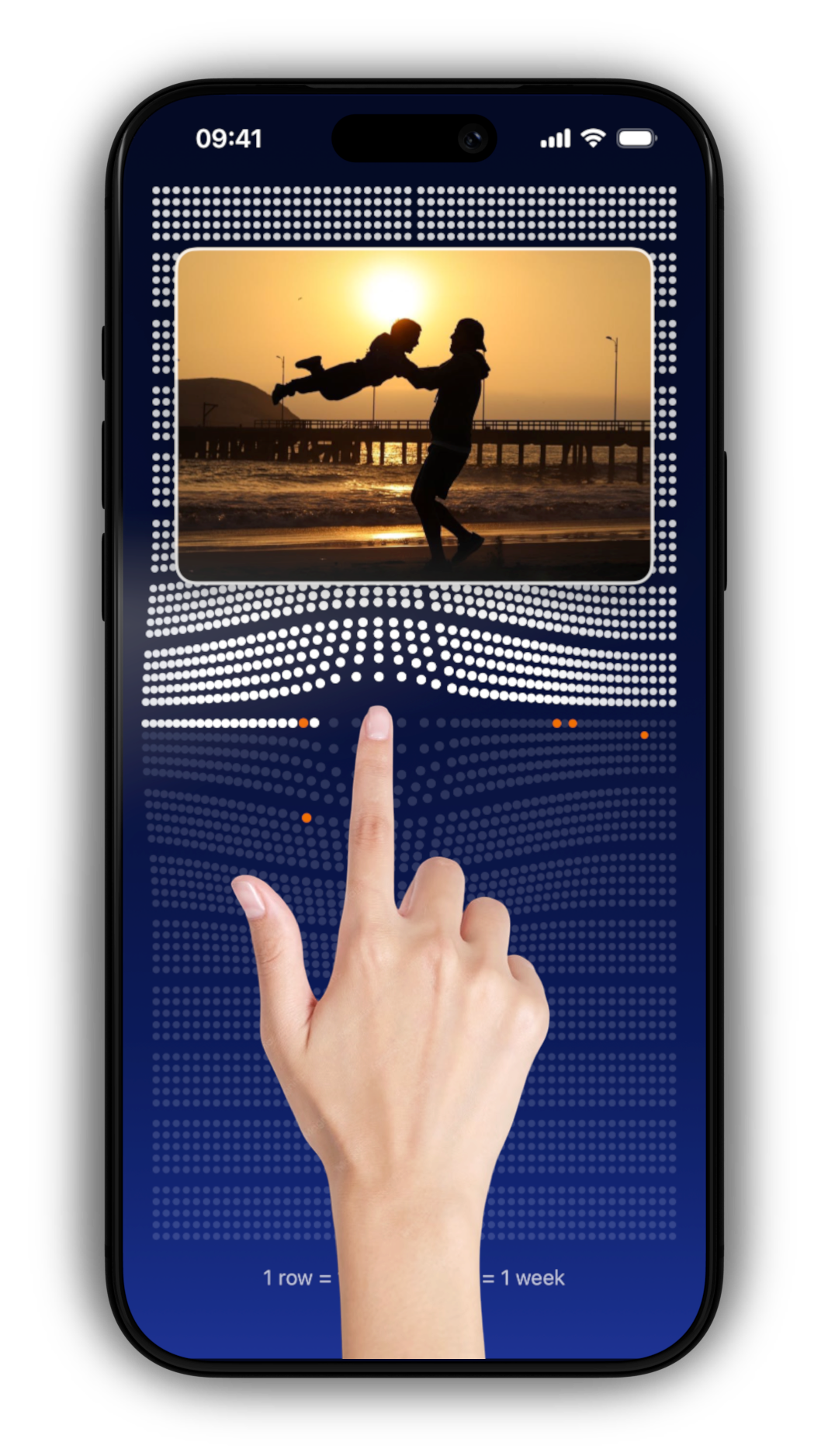 Time Left life calendar shown on iPhone